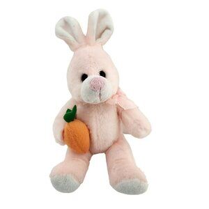 Easter Bunny Rabbit Plush Carrot Soft Stuffed Animal Toy Gift Basket Baby Pink